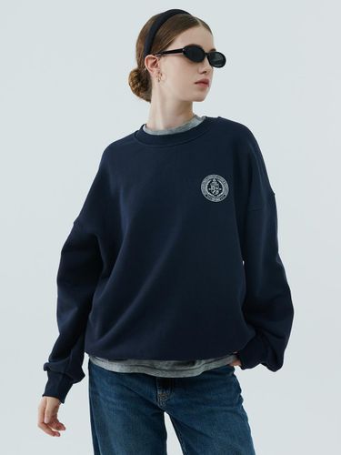 Classic Heavyweight Organic Cotton Sweatshirt [Navy] - beyondcloset - Modalova