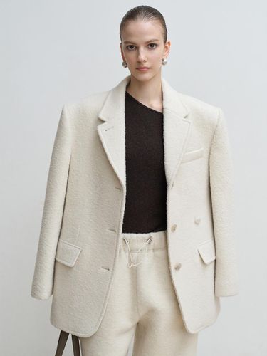 Pony Three Button Wool Alpaca Jacket - BLOSSOM H COMPANY - Modalova