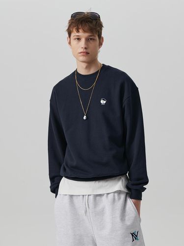 Organic Cotton Wappen Sweatshirt [Navy] - beyondcloset - Modalova