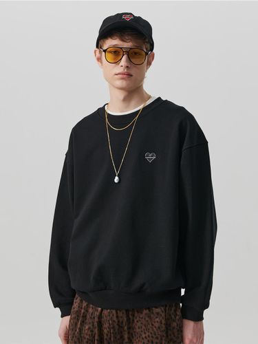 Heavy Weight Cotton Semi-Overfit Sweatshirt [Black] - beyondcloset - Modalova