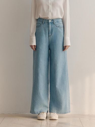 Wide Cotton Denim Pants [] - ZEROSTREET - Modalova