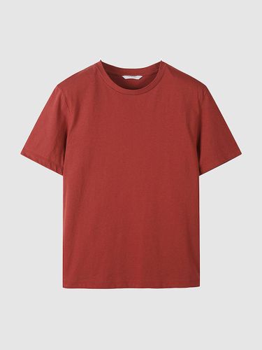 Slim-fit Round Neck Cotton T-shirt [Brick] (NADU4-WKS510_920) - comgen - Modalova