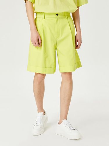 Turn-up Banding Semi-wide Cotton Shorts [Yellow] (NADU5-MPH340_960) - comgen - Modalova