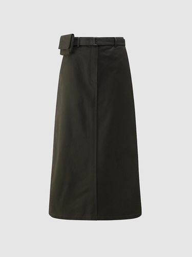 Pocket Belt A-Line Cotton Skirt (NADW0-WQS200_560) - comgen - Modalova