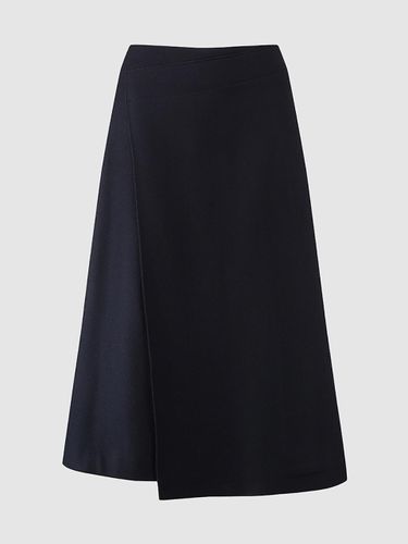 A-line Diagonal Wrap Felt Wool Skirt (NADW9-WQS030_410) - comgen - Modalova