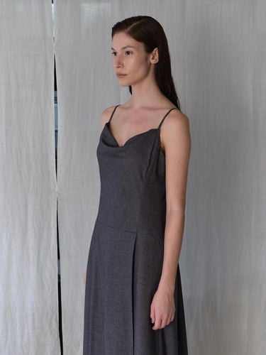 Cowl Neck Pleated Maxi Dress [Grey] - GBH APPAREL - Modalova