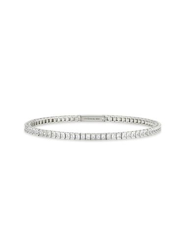 Square Channel Sterling Silver Tennis Bracelet (HL4B5B402W9) - hyeres-lor - Modalova