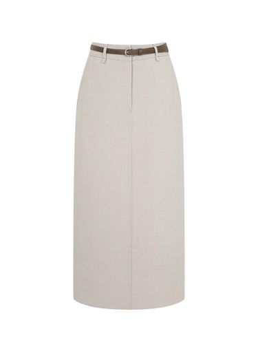 Label Detail Back Slit H-Line Storage Pocket Skirt - JJ JIGOTT - Modalova