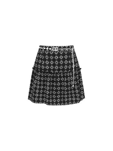 Tweed Frill A-line Pearl Chain skirt (GR3A0SK131) - JJ JIGOTT - Modalova