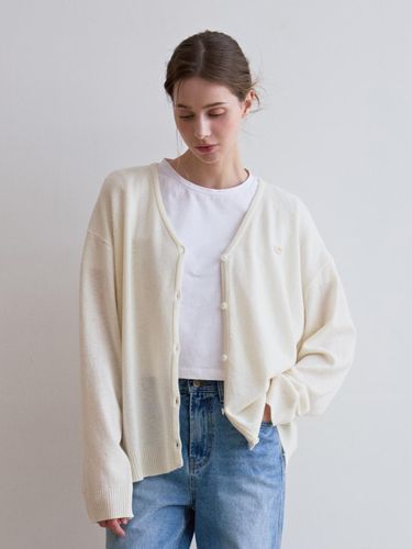 Loose Fit Premium Wool Cashmere Cardigan [Beige] - ODER - Modalova