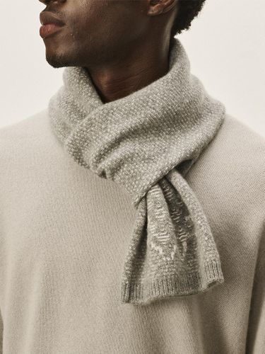 Multi-Texture Petit Cashmere Scarf [Melange Grey] (M43APE026MG) - murray allan - Modalova