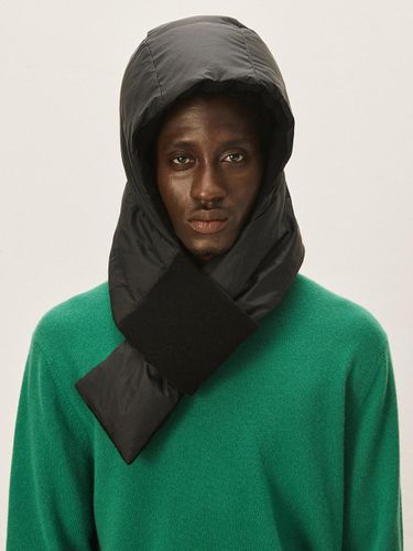 Reversible Down Mix Cashmere Hoody Muffler [Black] (M43AHA034BK) - murray allan - Modalova