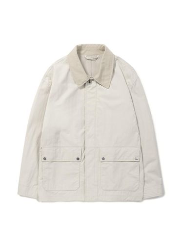 Contrast Safari Length Nylon Blend Jacket [Beige] - EPIGRAM - Modalova