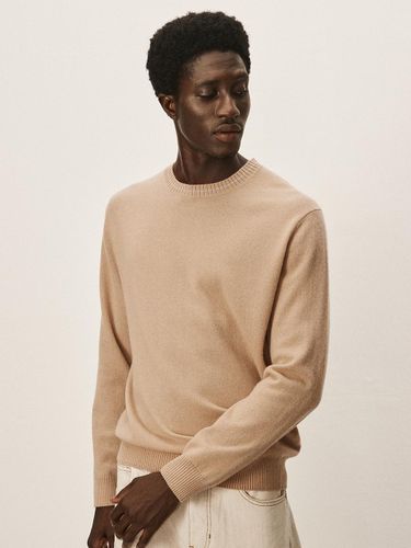 Cashmere Contrast Round Pullover [Camel] (M43MPU006CA) - murray allan - Modalova