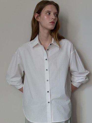 Cotton Basic Collar Shirt [Beige] (amr2009) - Amour moier - Modalova