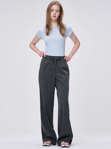 Stripe Wide Fit Wool Blend Pants [] (2157) - MaLoupe - Modalova