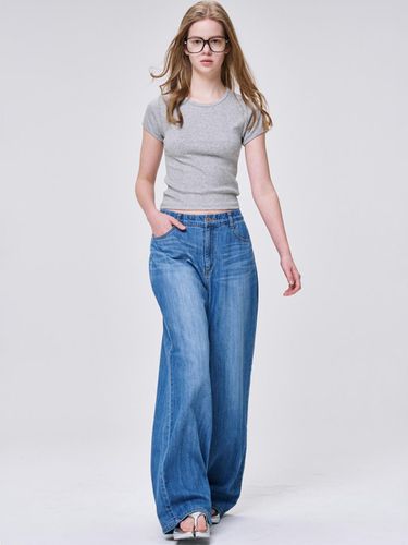 Soft Lightweight Wide Denim Pants [Medium ] (9141) - MaLoupe - Modalova