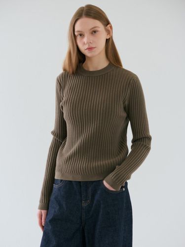 Basic Round Neck Ribbed Knit Sweater [] - RAVEROUS - Modalova