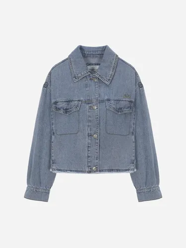 Fur Embroidered Cropped Denim Jacket (T236MJK301W) - Thursday Island - Modalova