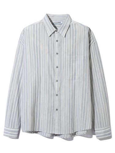 Multi-stripe Korean Premium Overshirt [Grey] - BASEMOMENT - Modalova