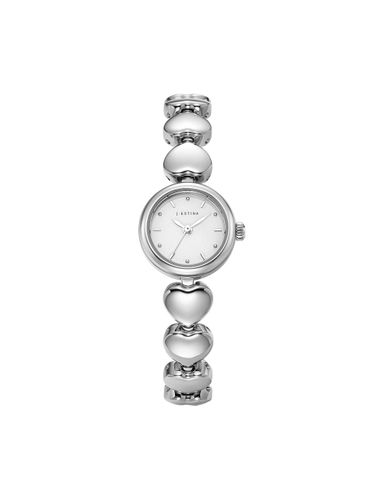 Heart Link Bracelet Style Metal Watch [Beige] (JWT1ME5BS504beige0) - J.ESTINA - Modalova