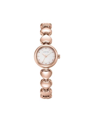 Heart Link Bracelet Style Metal Watch (JWT1ME5BS504RGRG0) - J.ESTINA - Modalova