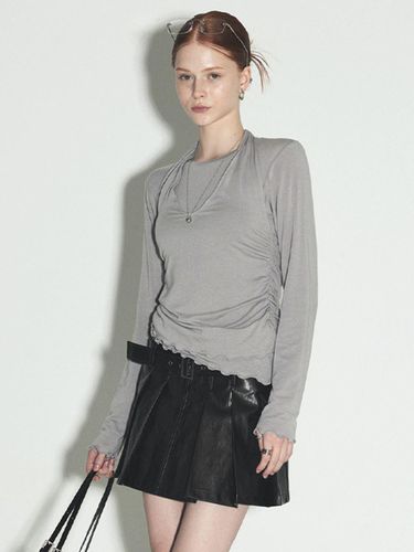 Halter Shirring Layered T-shirt - TWEE - Modalova