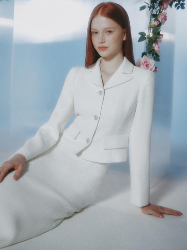Pearl Button Slim Fit Tweed Jacket - IvanaHelsinki - Modalova