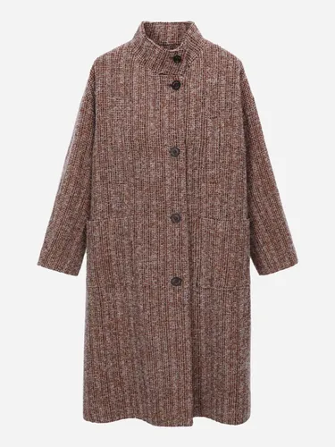 Semi-High Neck Wool-Blend Long Coat (T238ACT632W) - Thursday Island - Modalova