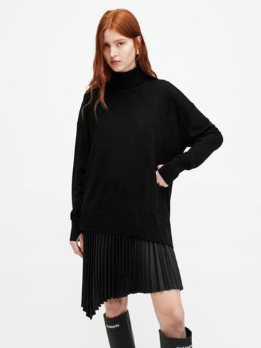 Merino Wool Drop Waist Pleated Mini Dress (WD597Z-5) - AllSaints - Modalova