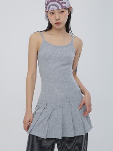 Pleated Sleeveless Polyester Dress - chicks - Modalova