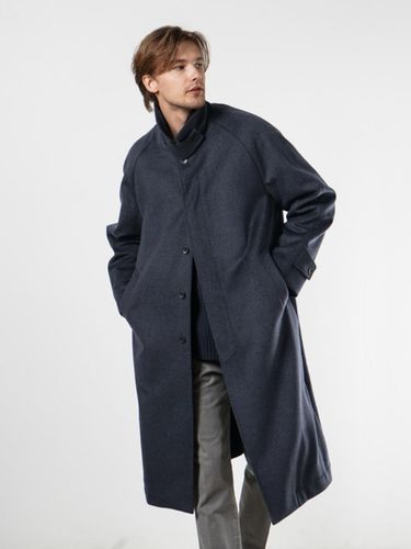 Wool Cashmere Balmacaan Relaxed Fit Coat - birbante - Modalova