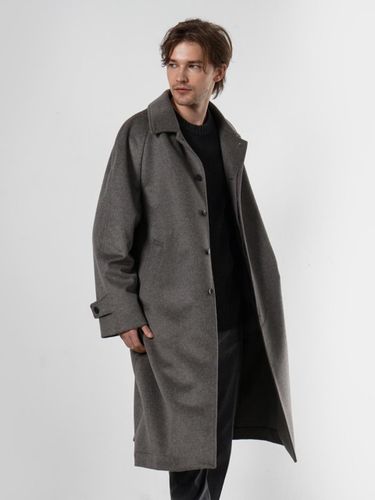 Wool Cashmere Balmacaan Relaxed Fit Coat - birbante - Modalova