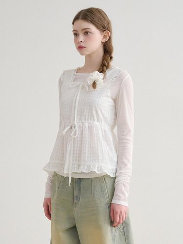 Shirring Long Sleeve Two-Piece Set - MICANE - Modalova