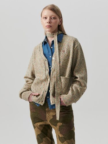 Wool Blend Strap Detail Cardigan [Multi] - beyondcloset - Modalova