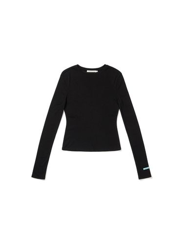 Basic Long Sleeve Tailored Fit T-shirt [Black] - INSTANTFUNK - Modalova