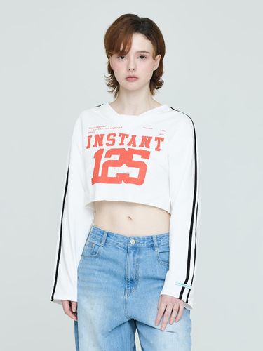 Graphic Crop Cotton T-shirt [Ivory] - INSTANTFUNK - Modalova