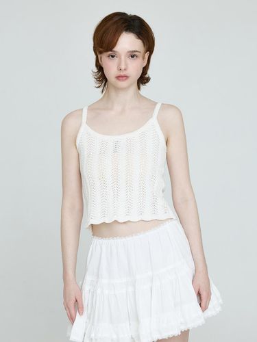 Cotton Linen Sleeveless Knit Top [Ivory] - INSTANTFUNK - Modalova