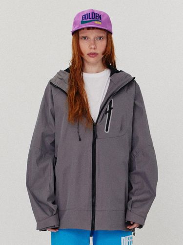 Windbreak Hooded Oversized Jacket [Grey] - GoldenSunshine - Modalova