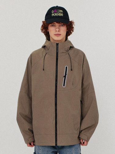 Windbreak Hooded Oversized Jacket [Beige] - GoldenSunshine - Modalova