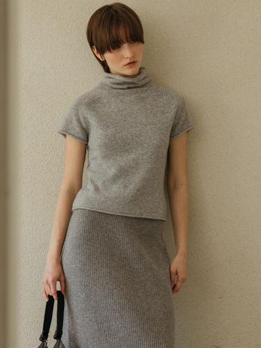 Cashmere Merino Wool Turtleneck Short-Sleeve Knit - andyou edition - Modalova