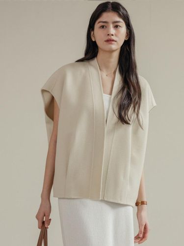 Wool-Cashmere Handmade Asymmetrical Vest Jacket - andyou edition - Modalova