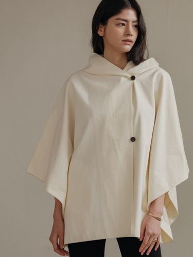 Hooded Cotton Overfit Cape Jacket - andyou edition - Modalova