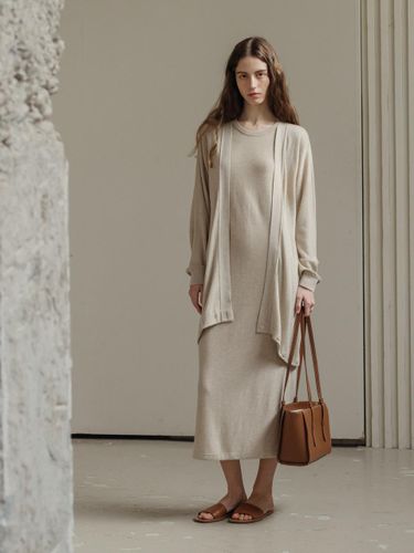 Cashmere Wool Ribbed Knit Dress - andyou edition - Modalova