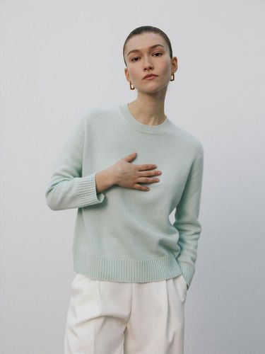 Cashmere Crewneck Relaxed Fit Top [GREEN] - Mare di mari - Modalova