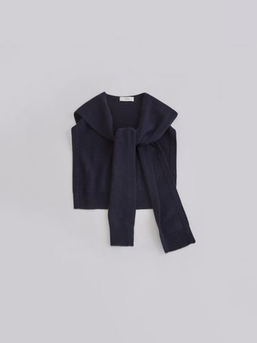 Cashmere Wool Multi-Way Shawl [Navy] - HANE - Modalova