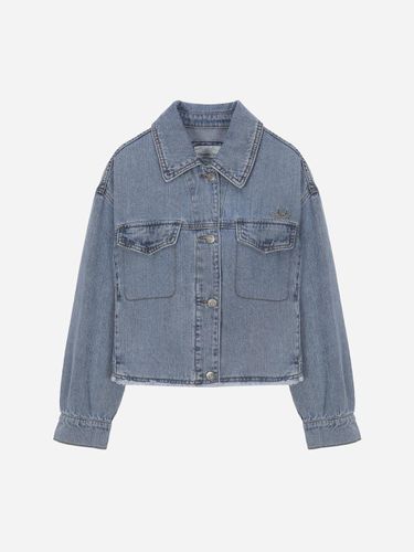 Fur Embroidery Cropped Denim Jacket (T236AJK301W) - Thursday Island - Modalova