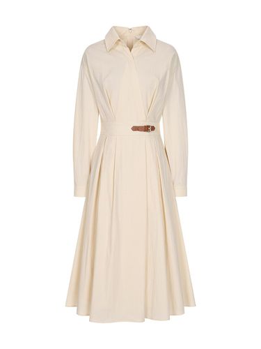 Shirt-style Bijou Embellished Wrap Pleated Dress (OW5SO2600) - OLIVE DES OLIVE - Modalova