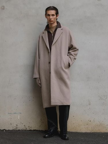 Cashmere Blend Relaxed Minimal Collar Coat_4color - THE KNIT COMPANY - Modalova