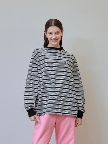 Signature Stripe Long Sleeve Cotton T-shirt [] - salad bowls - Modalova